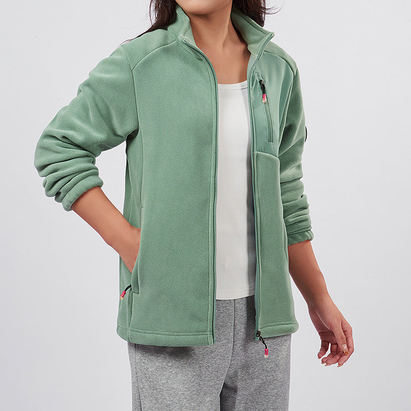 Stand-Collar Fleece Jacket - Warm and Comfortable
