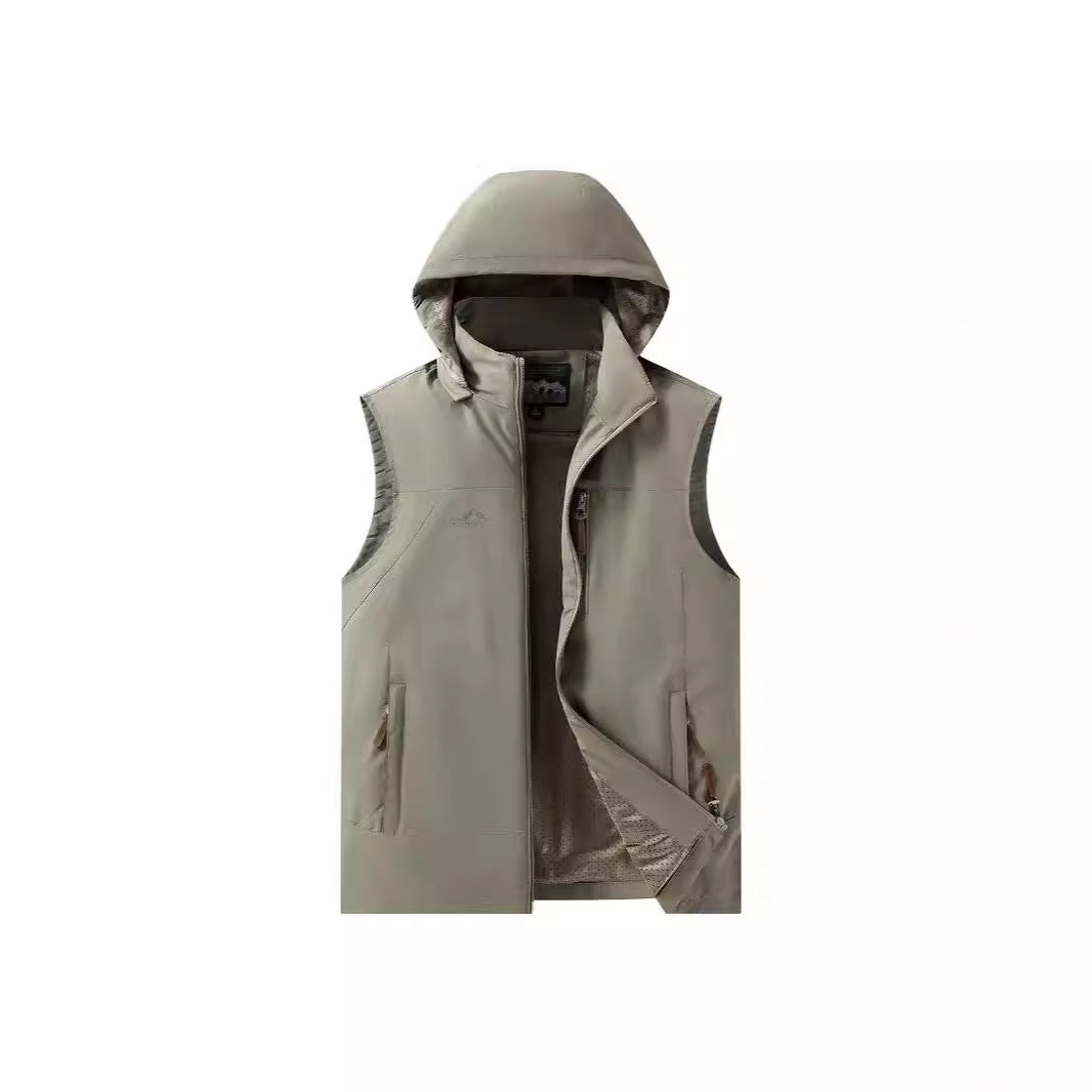 Men's Hooded Lightweight Vest - Practical and Easy