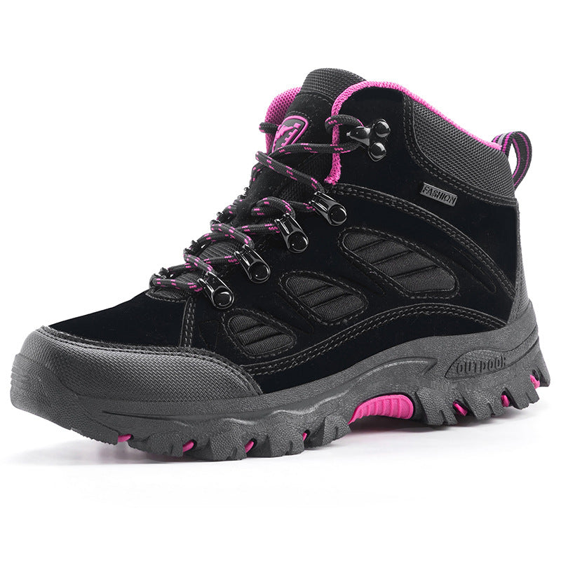 Unisex High-Top Waterproof Hiking Shoes – Anti-Slip Sole