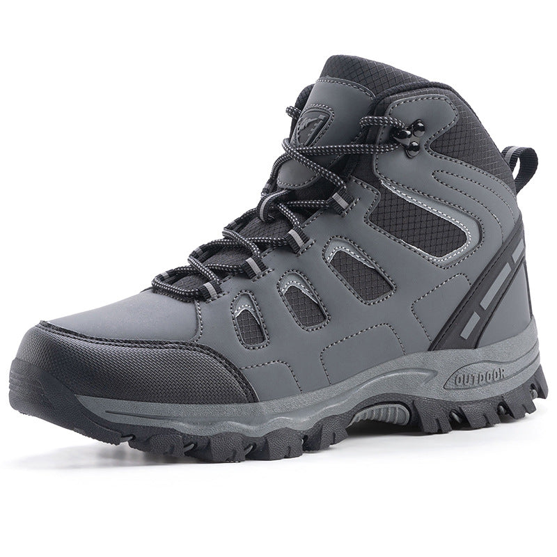 Unisex High-Top Waterproof Hiking Shoes – Anti-Slip Sole