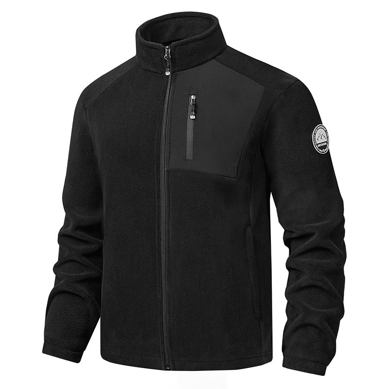 Stand-Collar Fleece Jacket - Warm and Comfortable