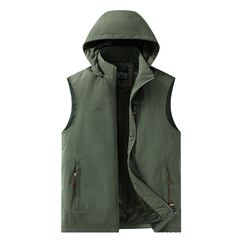 Men's Hooded Lightweight Vest - Practical and Easy