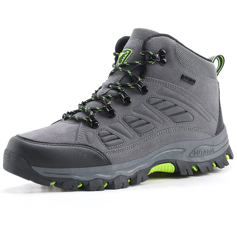 Unisex High-Top Waterproof Hiking Shoes – Anti-Slip Sole