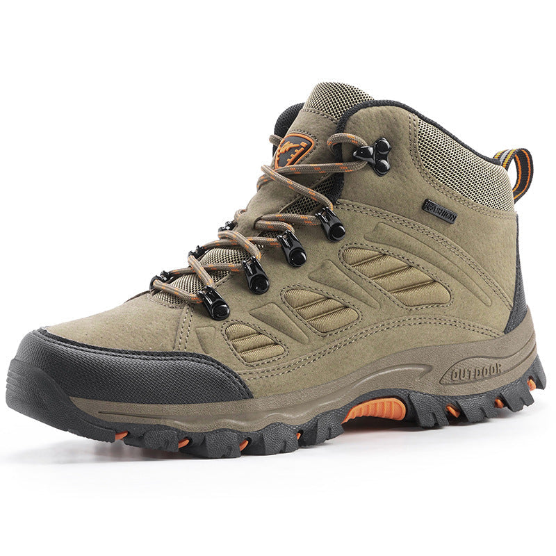 Unisex High-Top Waterproof Hiking Shoes – Anti-Slip Sole