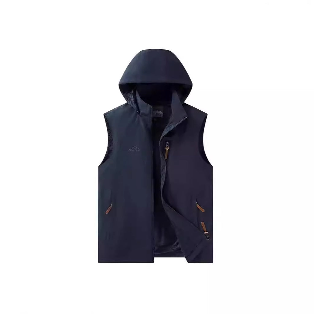 Men's Hooded Lightweight Vest - Practical and Easy