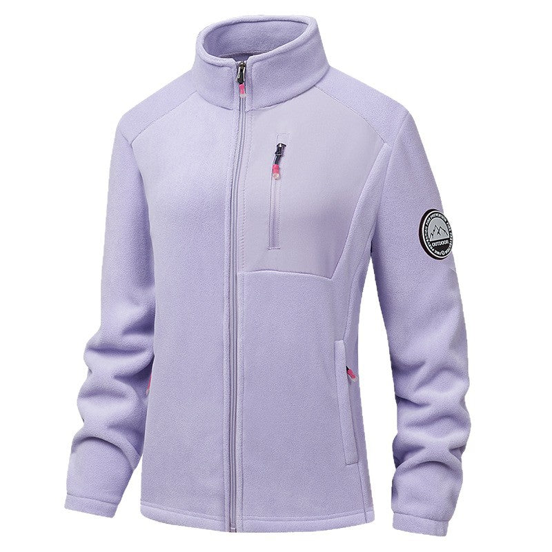Stand-Collar Fleece Jacket - Warm and Comfortable