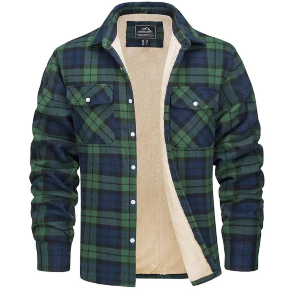 Men's Plaid Lined Jacket - Warm and Casual