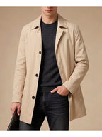 Men's Slim-Fit Trench Coat - Smart and Versatile