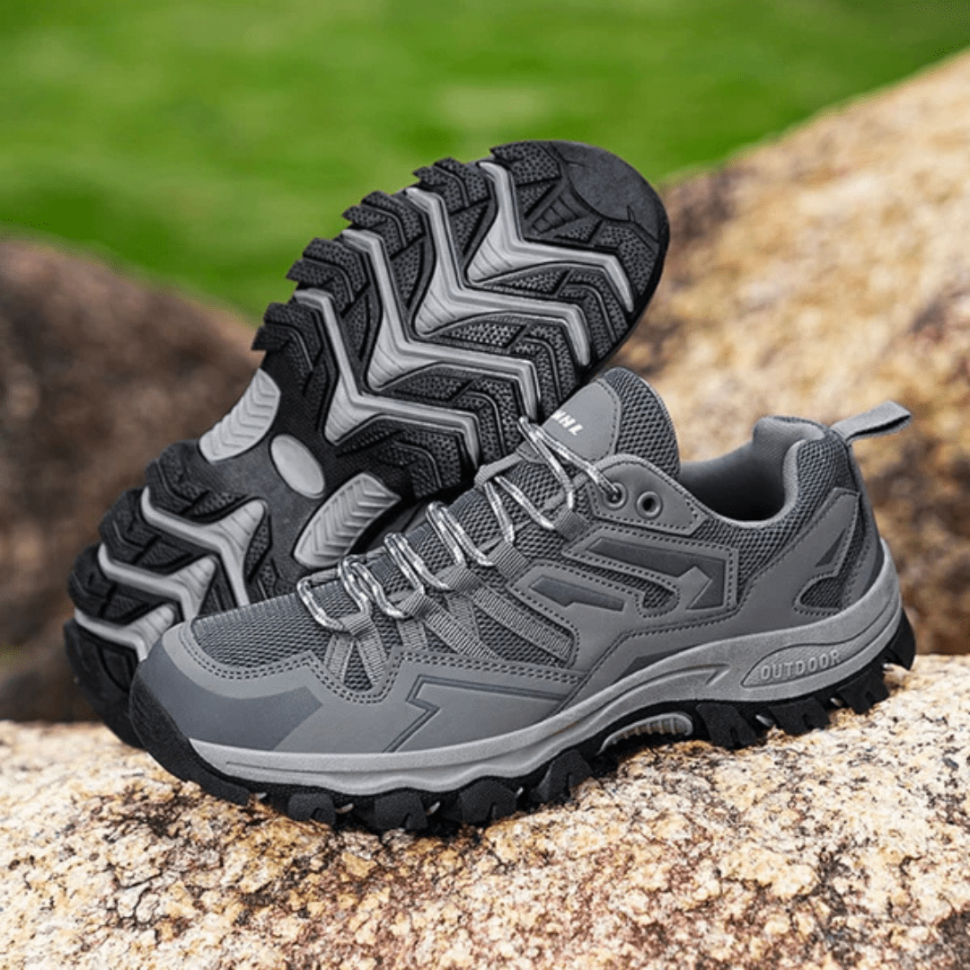 Men's Gray Hiking Shoes – Durable Breathable Trail Footwear