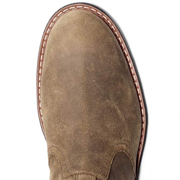 Men's Chelsea Boots – Classic Faux Leather Pull-On Dress Boots with Elastic Side Panel
