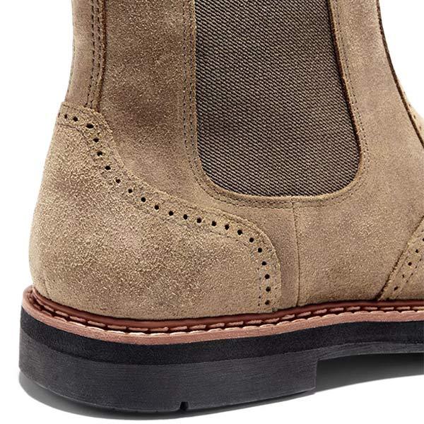 Men's Chelsea Boots – Classic Faux Leather Pull-On Dress Boots with Elastic Side Panel