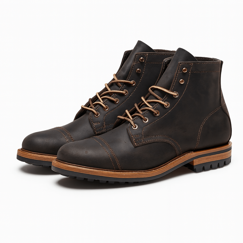 Men's Faux Leather Ankle Boots – Rugged Everyday Outdoor Footwear