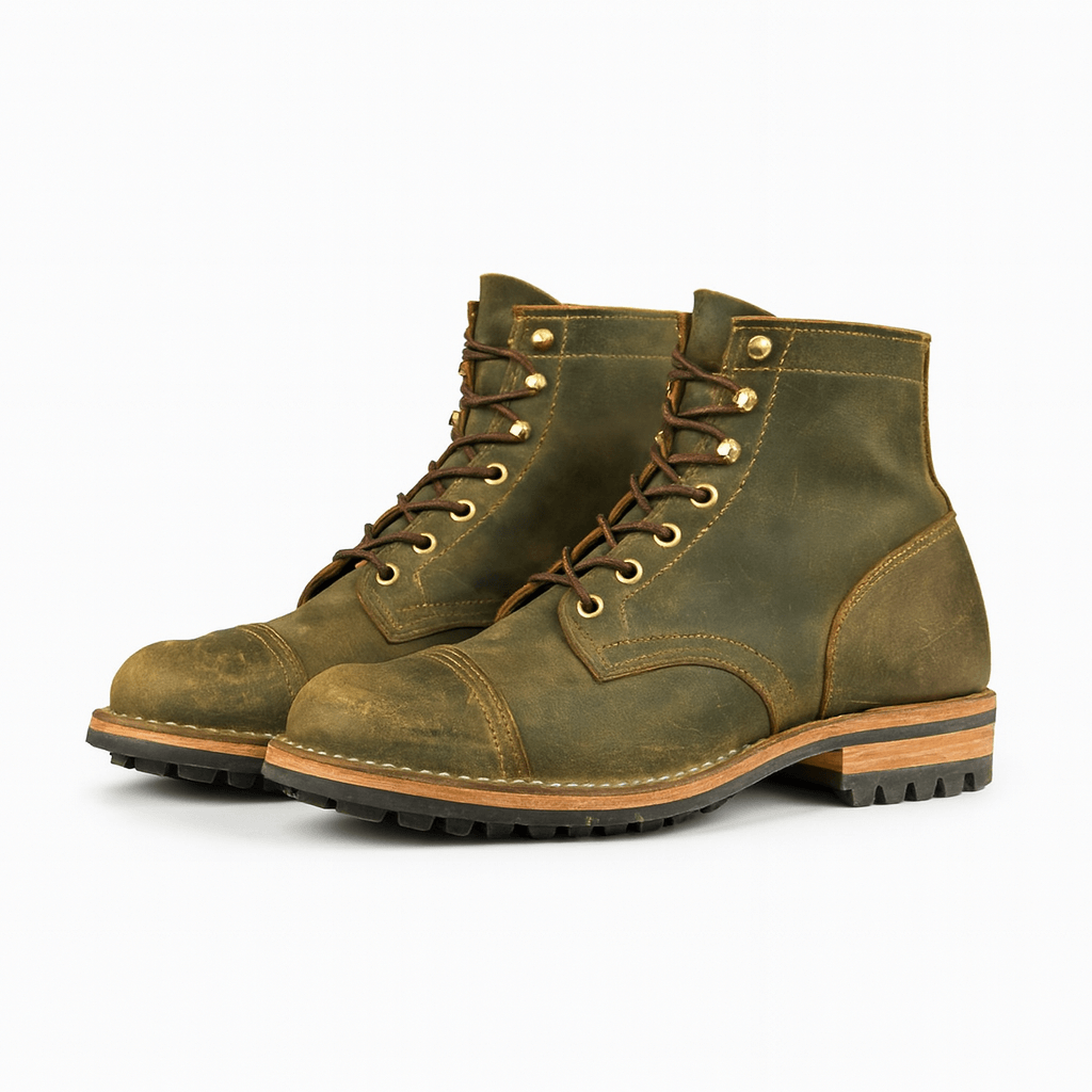 Men's Faux Leather Ankle Boots – Rugged Everyday Outdoor Footwear