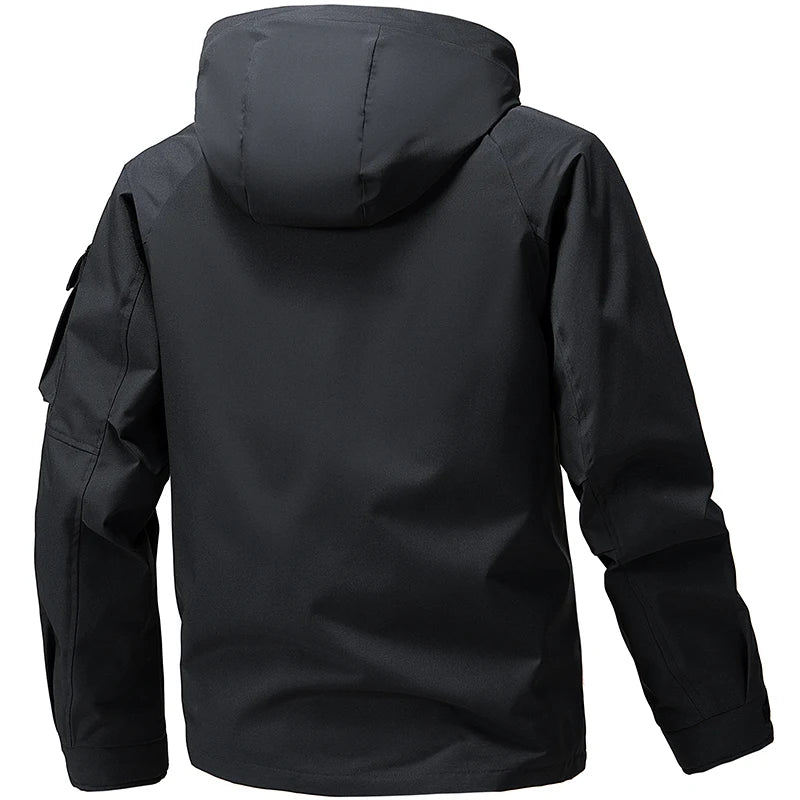 Men's Functional Softshell Jacket – Multi-Pocket Windproof Breathable Outdoor