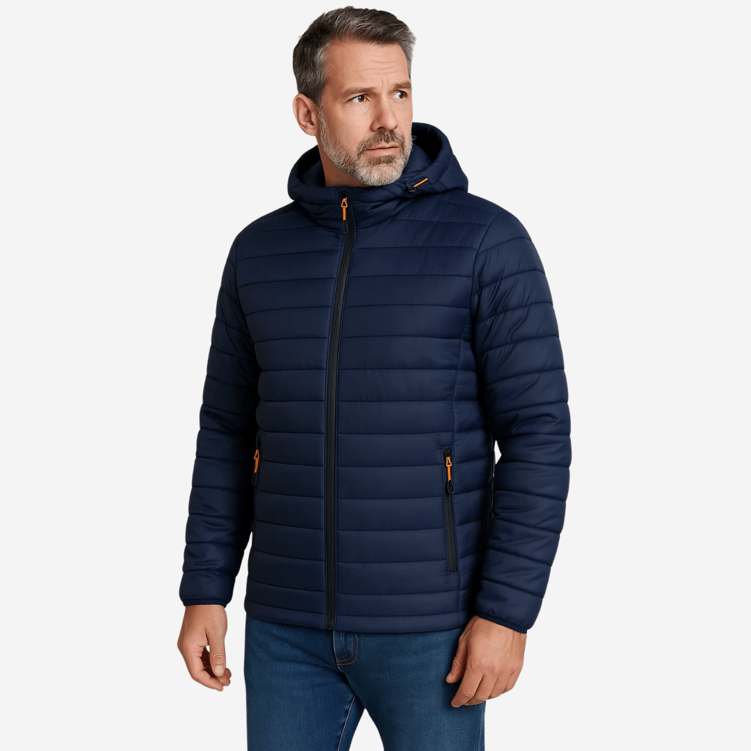 Men's Insulated Outdoor Jacket – Warm Lightweight Puffer for Hiking and Cold Weather