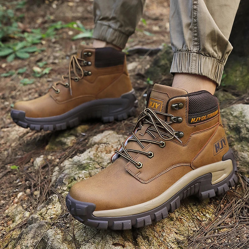 Men's Lace-Up Ankle Boots – Durable Outdoor Casual Footwear