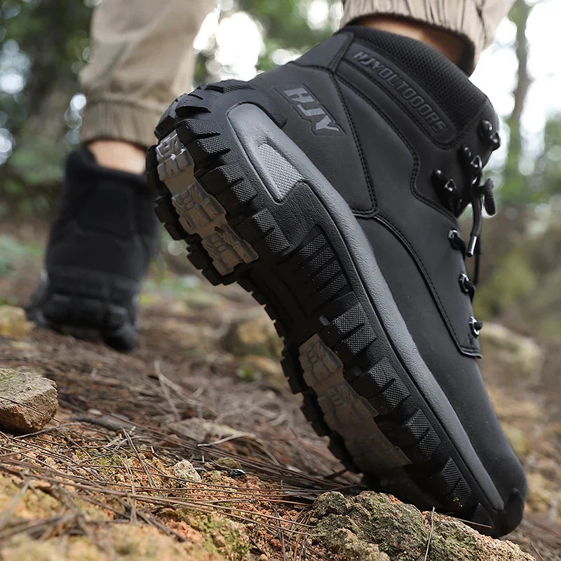 Men's Lace-Up Ankle Boots – Durable Outdoor Casual Footwear