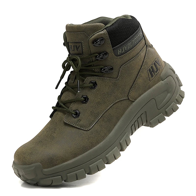 Men's Lace-Up Ankle Boots – Durable Outdoor Casual Footwear