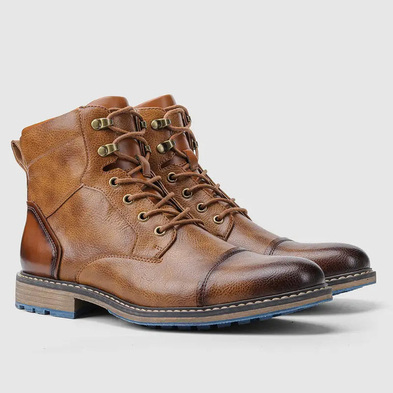 Men's Leather Oxford Boots – Handcrafted Premium Outdoor Style