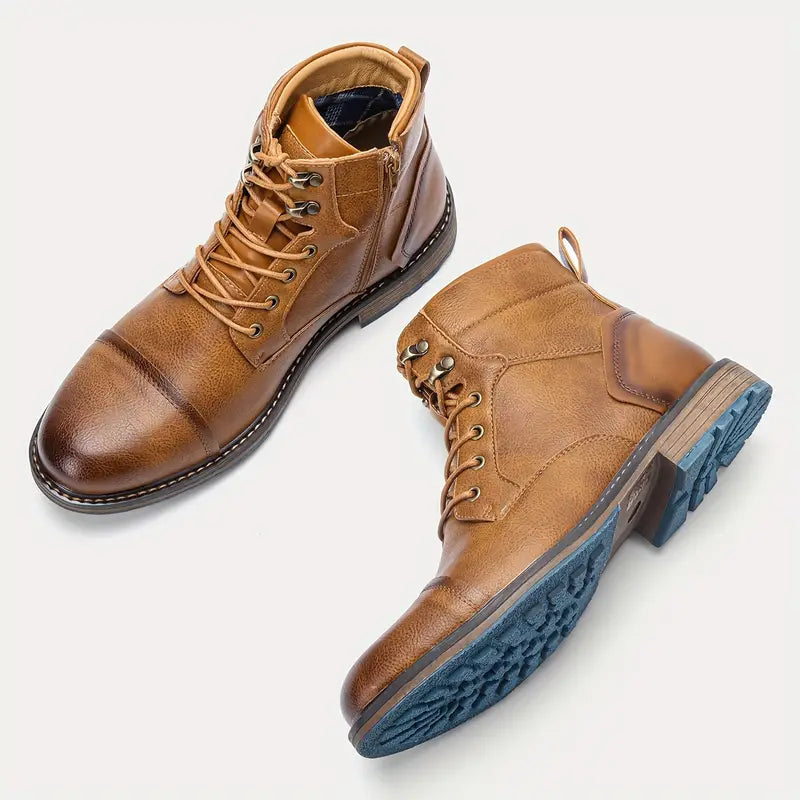 Men's Leather Oxford Boots – Handcrafted Premium Outdoor Style