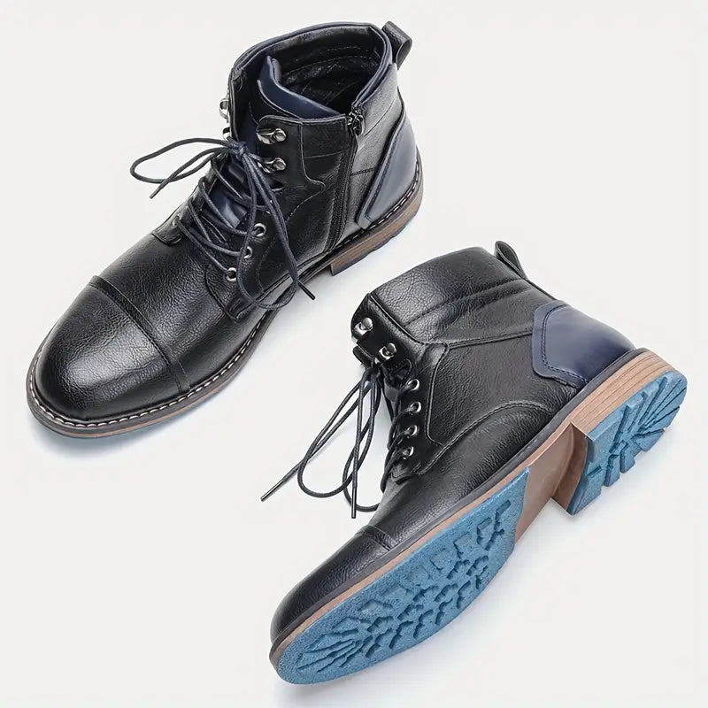 Men's Leather Oxford Boots – Handcrafted Premium Outdoor Style