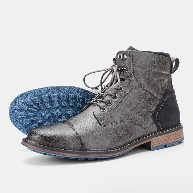 Men's Leather Oxford Boots – Handcrafted Premium Outdoor Style