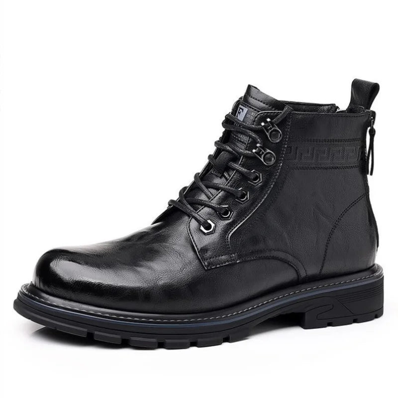 Men's Leather Ranger Boots – Durable Outdoor Ankle Footwear