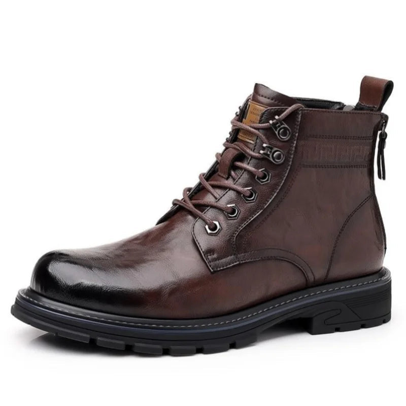 Men's Leather Ranger Boots – Durable Outdoor Ankle Footwear