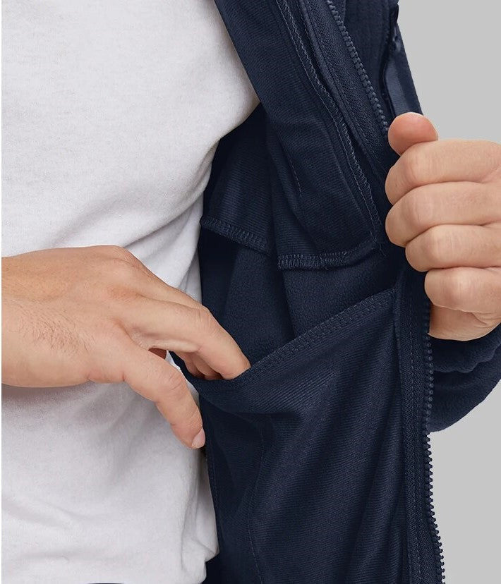 Men's Lightweight Thermal Fleece Jacket – Warm Breathable Mid-Layer for Hiking