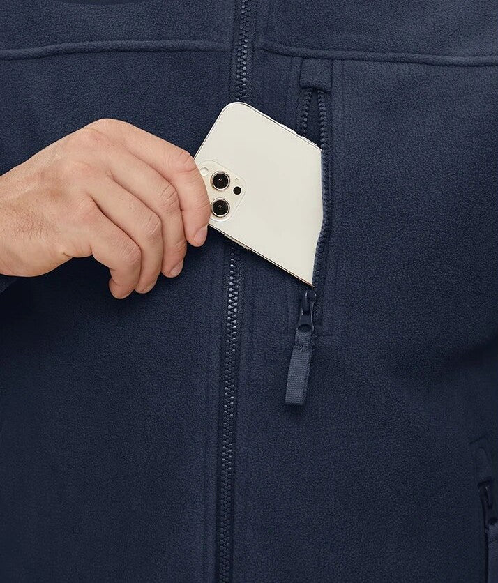 Men's Lightweight Thermal Fleece Jacket – Warm Breathable Mid-Layer for Hiking