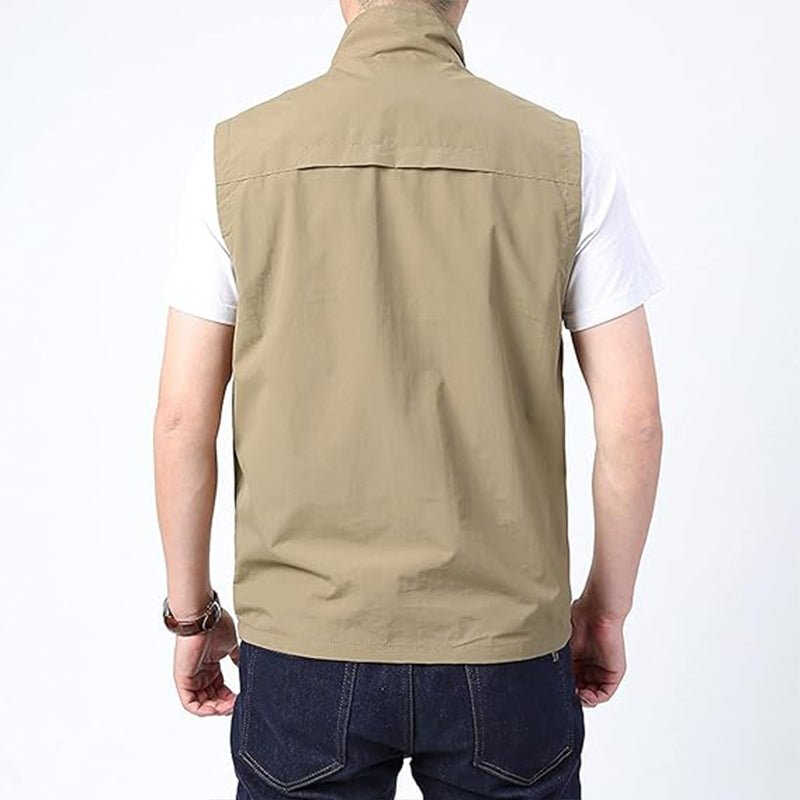 Men's Lightweight Travel Vest – Multi-Pocket Quick-Dry Outdoor Gilet
