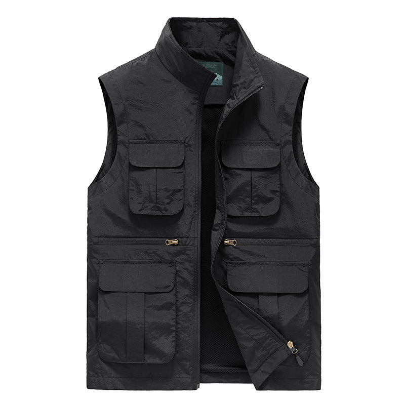 Men's Lightweight Travel Vest – Multi-Pocket Quick-Dry Outdoor Gilet