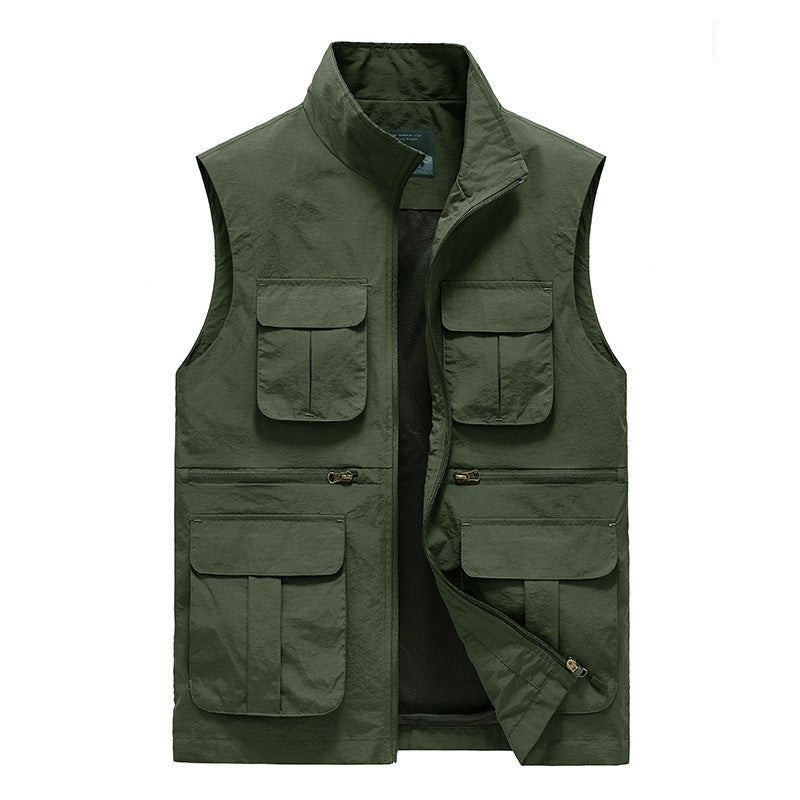 Men's Lightweight Travel Vest – Multi-Pocket Quick-Dry Outdoor Gilet