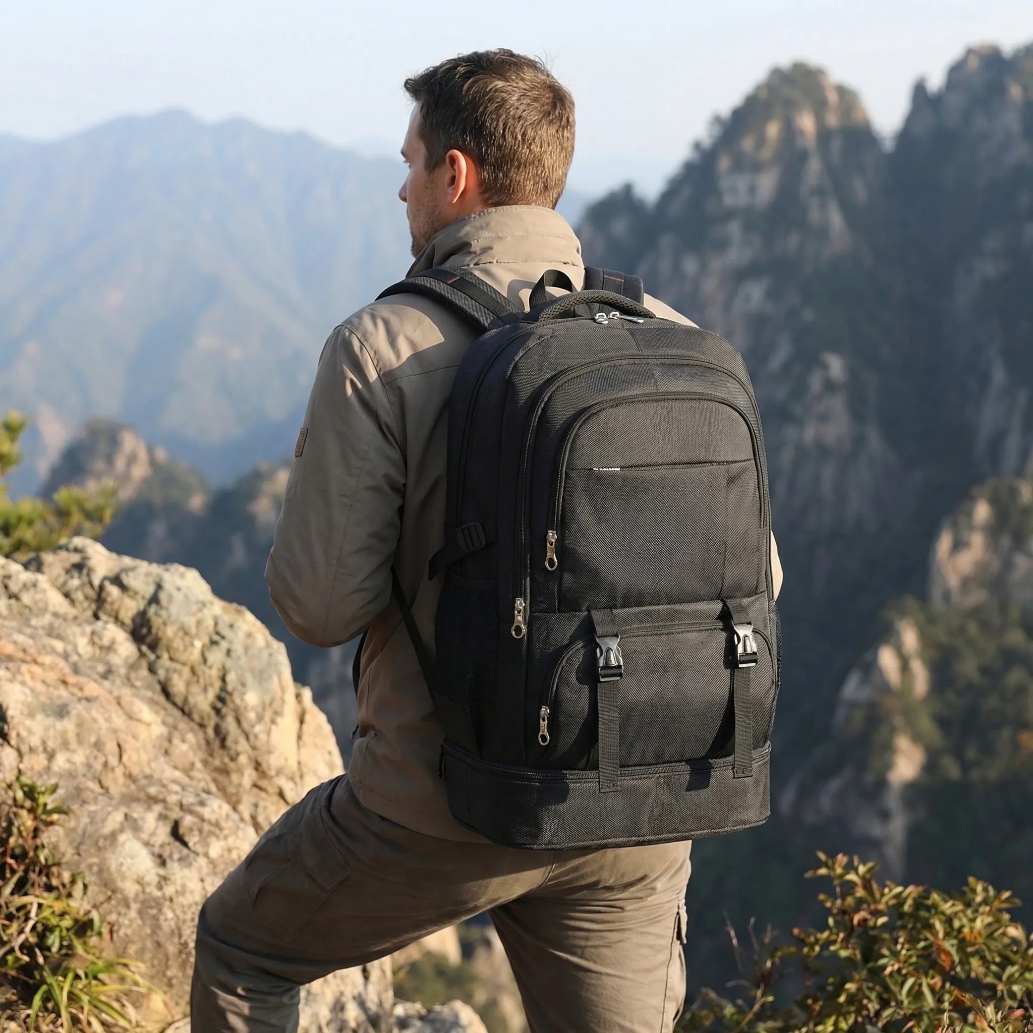 Expandable Large-Capacity Travel Backpack – Versatile Durable Adventure Pack