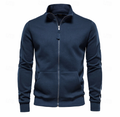 Men's Lightweight Winter Jacket – Zip-Up Stand Collar Slim Fit
