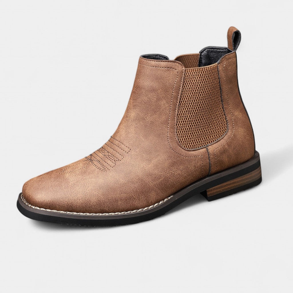 Men's Rugged Leather Boots – Durable Everyday Outdoor Footwear