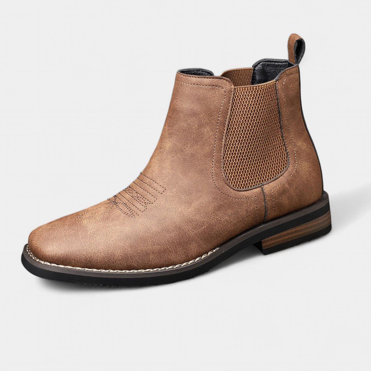 Men's Rugged Leather Boots – Durable Everyday Outdoor Footwear