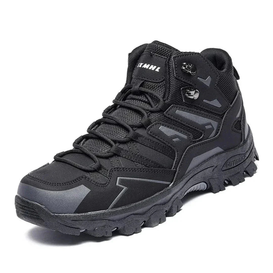 Men's Black Hiking Shoes – Durable Breathable Trail Footwear