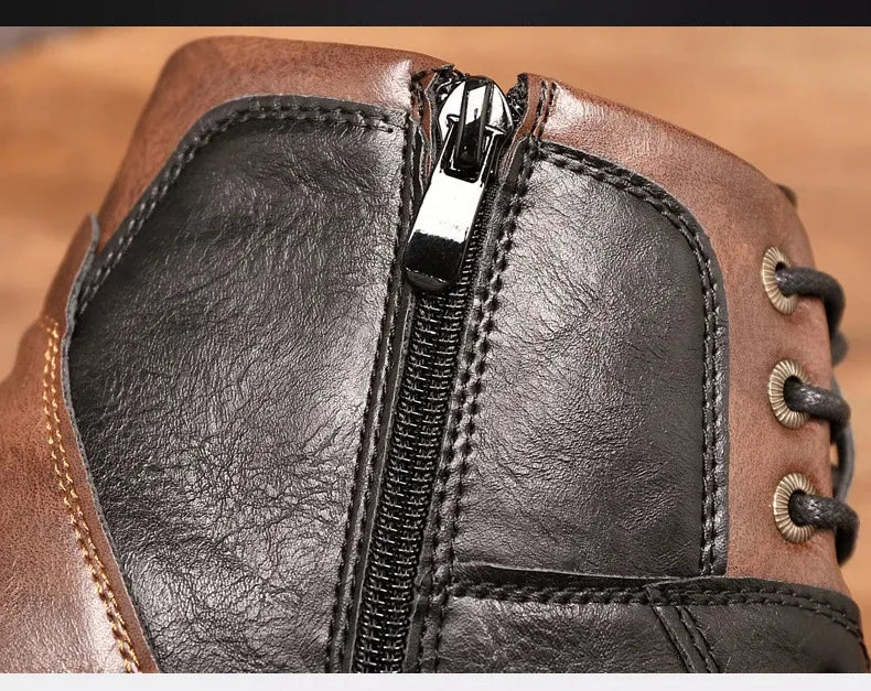 Men's Side Zip Ankle Boots – Rugged Casual Outdoor Footwear