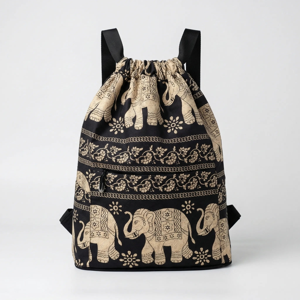 Foldable Drawstring Travel Backpack – Packable Lightweight Fun Design
