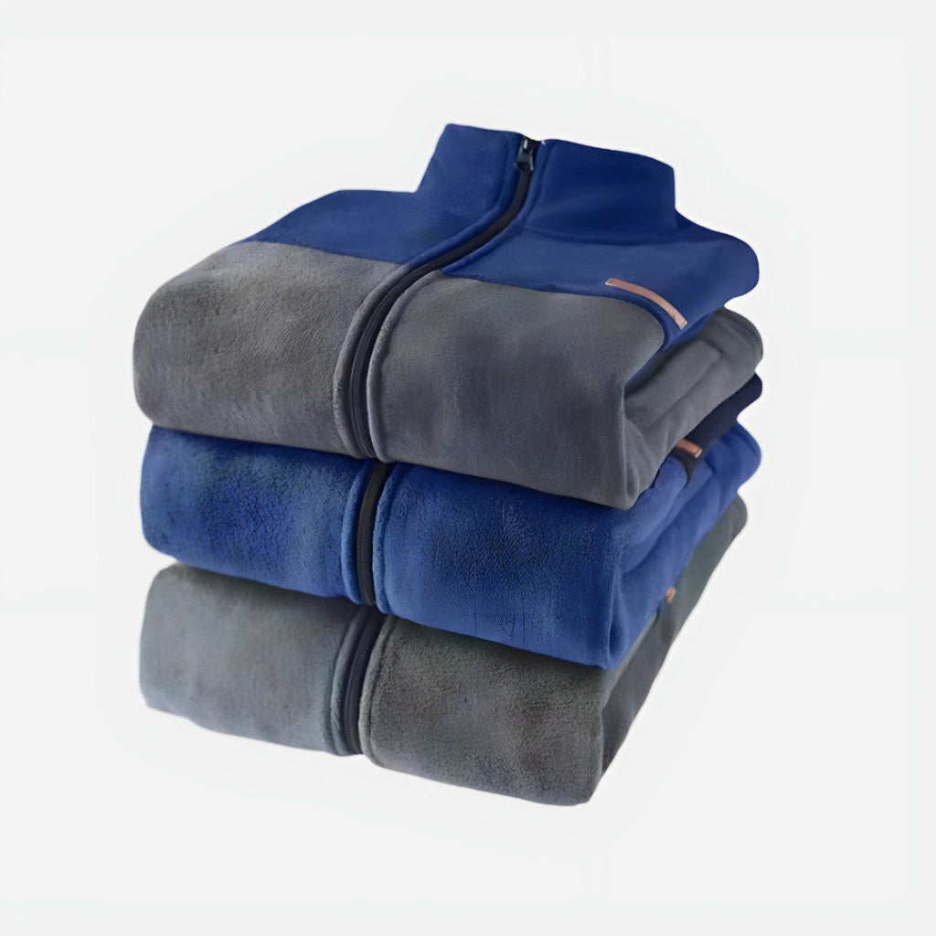 Men's Thermal Fleece Jacket – Soft Warm Insulating Mid-Layer for Outdoor Activities