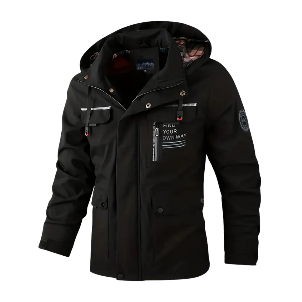 Men's Waterproof Spring Outdoor Jacket – Windproof Lightweight Hooded Shell