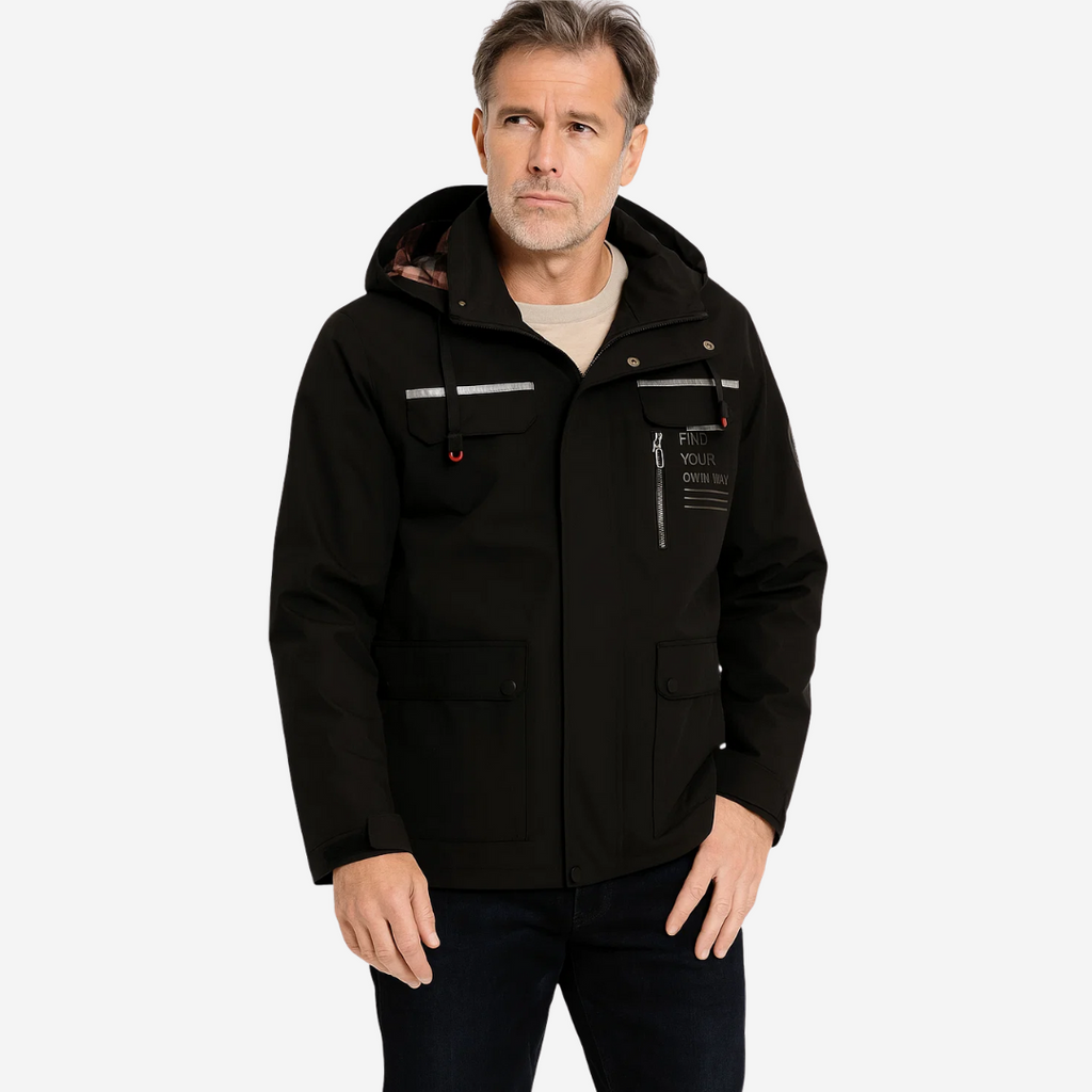 Men's Waterproof Spring Outdoor Jacket – Windproof Lightweight Hooded Shell