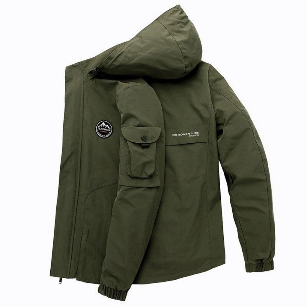 Men's Waterproof Windproof Mid-Layer Jacket – Lightweight Outdoor Transition Shell