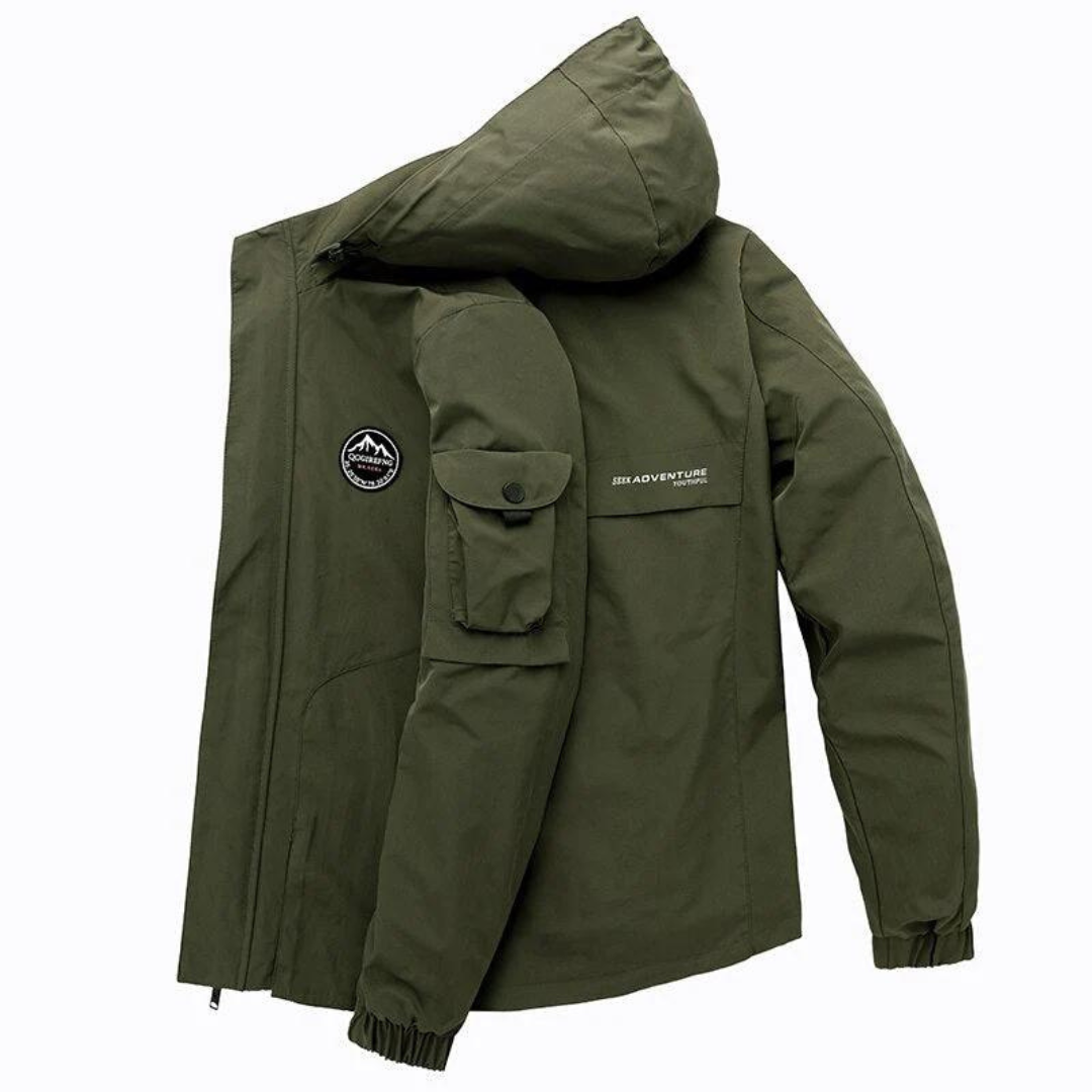 Men's Waterproof Windproof Mid-Layer Jacket – Lightweight Outdoor Transition Shell