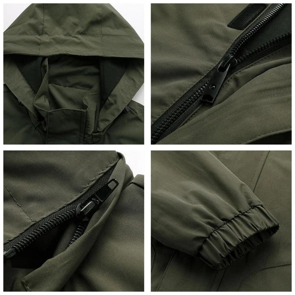 Men's Waterproof Windproof Mid-Layer Jacket – Lightweight Outdoor Transition Shell