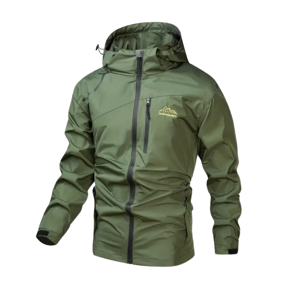 Men's Waterproof Windproof Outdoor Jacket – Lightweight Breathable Hiking Shell