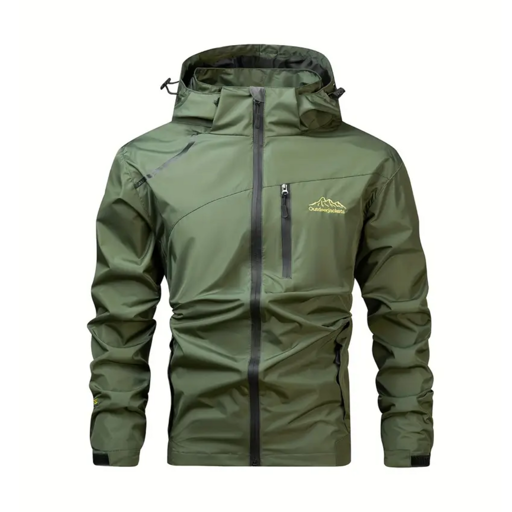 Men's Waterproof Windproof Outdoor Jacket – Lightweight Breathable Hiking Shell