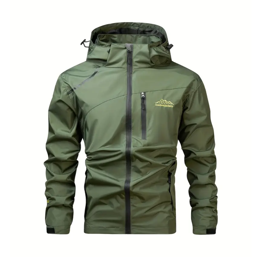 Men's Waterproof Windproof Outdoor Jacket – Lightweight Breathable Hiking Shell