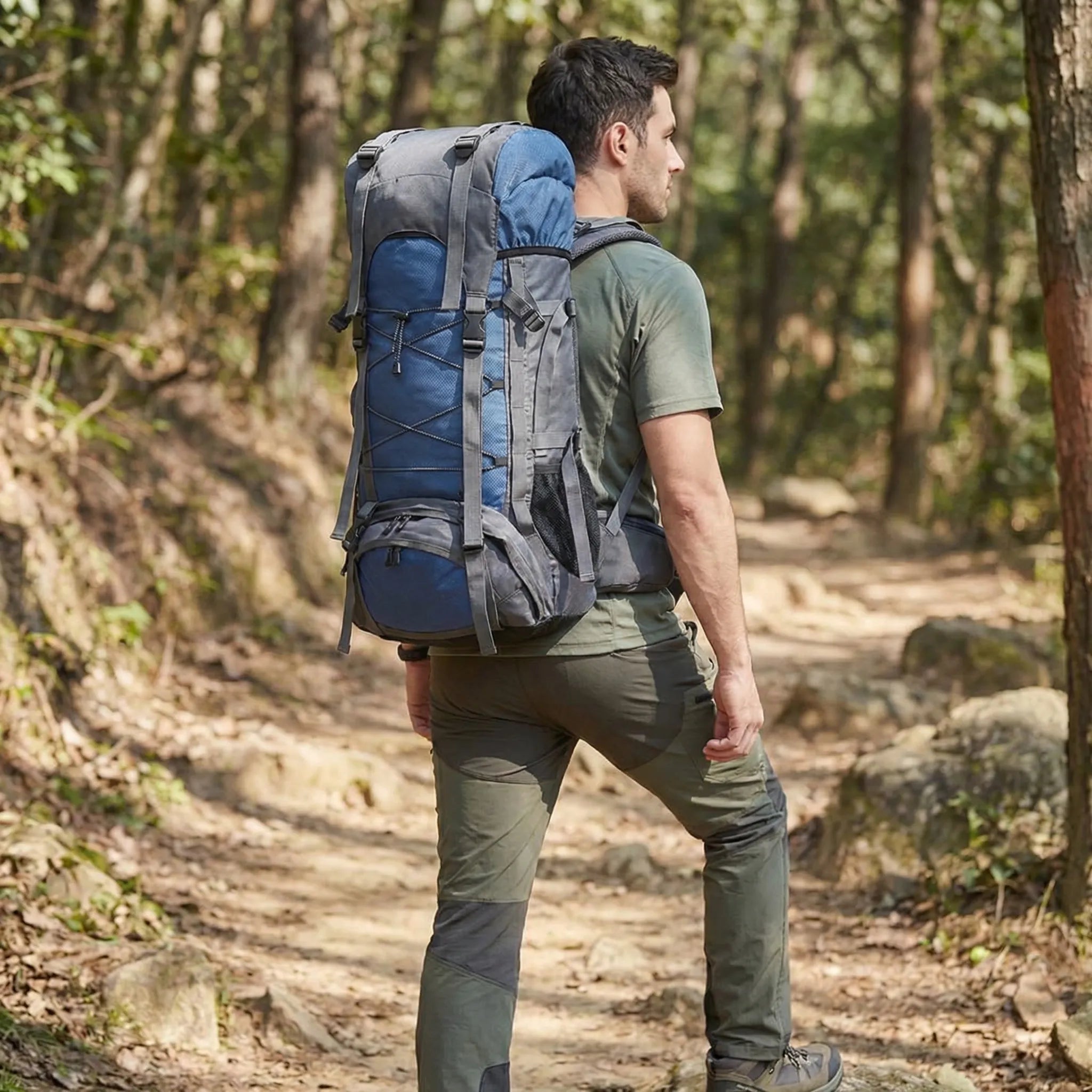 Large Capacity Trekking Backpack – Durable Outdoor Hiking Adventure Pack